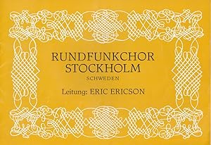 Bild des Verkufers fr Programmheft RUNDFUNKCHOR STOCKHOLM ERIC ERICSON Tournee 1980 zum Verkauf von Programmhefte24 Schauspiel und Musiktheater der letzten 150 Jahre