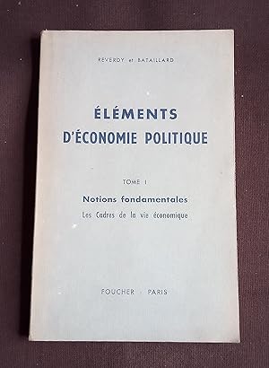 Seller image for Elments d'conomie politique - Tome 1 for sale by Librairie Ancienne Zalc