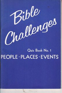 Bible Challenges Quiz Book No. 1: People - Places - Events
