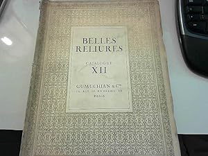 Seller image for Belles Reliures. Catalogue XII for sale by JLG_livres anciens et modernes