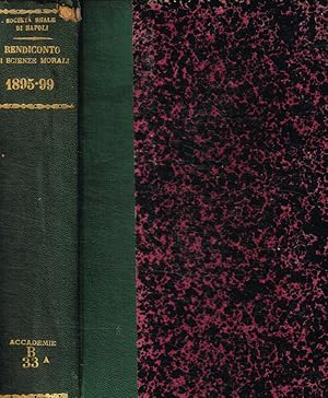 Immagine del venditore per Rendiconto delle tornate e dei lavori dell'accademia di scienze morali e politiche. Anno 1895, 1896, 1897, 1898, 1899 venduto da Biblioteca di Babele