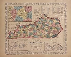 Bild des Verkufers fr A New Map of Kentucky with its Roads & Distances zum Verkauf von Argosy Book Store, ABAA, ILAB