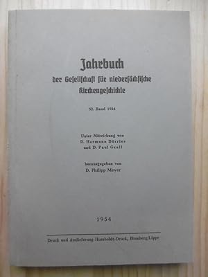 Jahrbuch der Gesellschaft für niedersächsische Kirchengeschichte. - 52. Band 1954. (Unter Mitwirk...