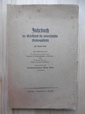 Jahrbuch der Gesellschaft für niedersächsische Kirchengeschichte. - 46. Band 1941. (Unter Mitwirk...