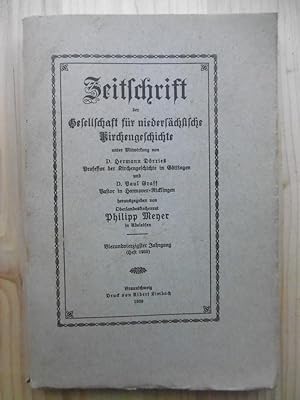 Zeitschrift der Gesellschaft für niedersächsische Kirchengeschichte (unter Mitwirkung von Hermann...