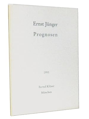 Seller image for Prognosen : Herausgegeben 1993 von Bernd Klser for sale by exlibris24 Versandantiquariat