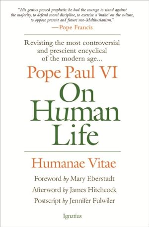 Imagen del vendedor de On Human Life : Humanae Vitae a la venta por GreatBookPrices