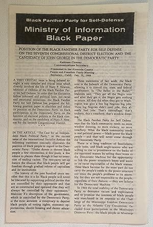 Black Panther 1968 Pamphlet Promoting the Candidacy of a Jailed Huey Newton to US Congress