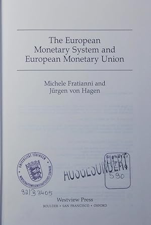 Imagen del vendedor de The European Monetary System and European Monetary Union. a la venta por Antiquariat Bookfarm