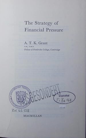 Seller image for The strategy of financial pressure. for sale by Antiquariat Bookfarm