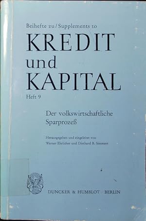 Seller image for Der volkswirtschaftliche Sparproze. for sale by Antiquariat Bookfarm