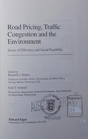 Immagine del venditore per Road pricing, traffic congestion, and the environment. issues of efficiency and social feasibility. venduto da Antiquariat Bookfarm