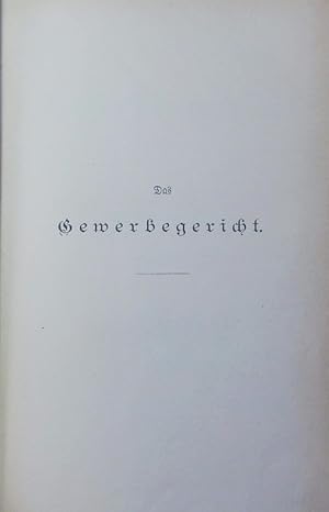 Seller image for Das Gewerbegericht. for sale by Antiquariat Bookfarm