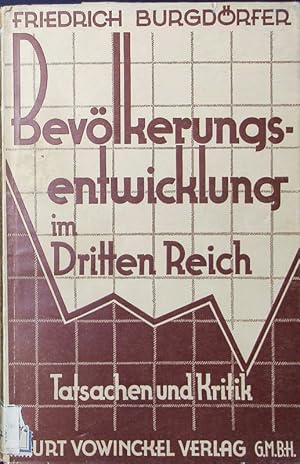 Seller image for Bevlkerungsentwicklung im Dritten Reich. Tatsachen und Kritik. for sale by Antiquariat Bookfarm