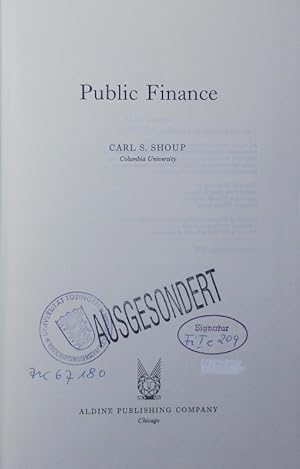 Imagen del vendedor de Public finance. a la venta por Antiquariat Bookfarm