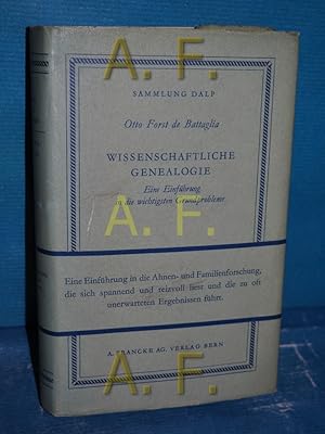 Seller image for Wissenschaftliche Genealogie : Eine Einfhrung in ihre wichtigsten Grundprobleme (Sammlung Dalp Band 57) for sale by Antiquarische Fundgrube e.U.