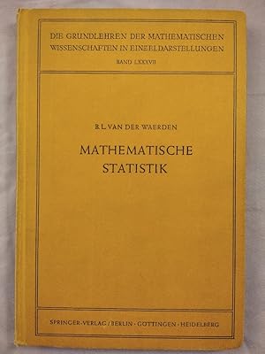 Bild des Verkufers fr Mathematische Statistik. Grundlehren der mathematischen Wissenschaften Band 87. zum Verkauf von KULTur-Antiquariat