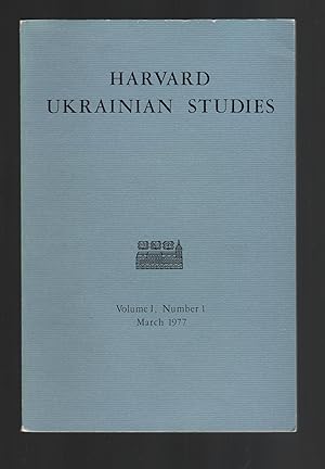 Imagen del vendedor de Harvard Ukrainian Studies, Volume I, Number 1, March 1977 a la venta por Leopolis