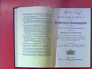 Imagen del vendedor de Gesetz vom 16. Jnner 1910, RGBl. Nr. 20 ber den Dienstvertrag der Handlungsgehilfen a la venta por biblion2