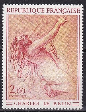 Charles Le Brun "Kniende Frau" / Briefmarke Frankreich Nr. 1828**
