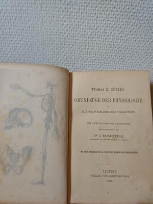 Grundzüge der Physiologie in allgemeinverständlichen Vorlesungen. Mit 86 Holzschnitt-Illustration...