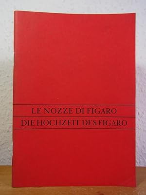 Seller image for Die Hochzeit des Figaro - Le nozze di Figaro. Komische Oper in vier Akten. KV 492 (Texthefte der Hamburgischen Staatsoper] for sale by Antiquariat Weber