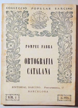 Bild des Verkufers fr ORTOGRAFIA CATALANA - Barcelona 1927 zum Verkauf von Llibres del Mirall