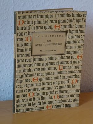 Imagen del vendedor de Die Kunst Gutenbergs - Mainzer Druck Nr.1 a la venta por Antiquariat Hoffmann
