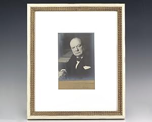 Winston S. Churchill Signed Walter Stoneman Photograph.