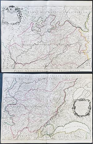 Seller image for la Franca Contea o Contea di Borgogna divisa ne suoi tre Baliaggi principali, cio e d'Aval, di Dola e di Amont"- Franche-Comte Genf Dole Besancon Vesoul Lausanne Montbelliard Belfort Epinal for sale by Antiquariat Steffen Vlkel GmbH