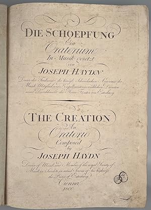 Die Schöpfung. Ein Oratorium . von Joseph Haydn Doctor der Tonkunst. . The Creation An Oratorio.