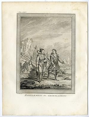 Antique Print-GREENLAND-GROENLAND-COSTUME-de Bakker-Prevost-1777