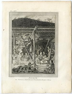 Antique Print-KAMCHATKA PENINSULA-RUSSIA-WINTER HUT-YURT-de Bakker-Prevost-1777