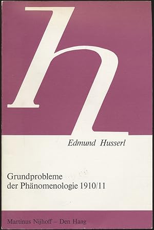 Immagine del venditore per Grundprobleme der Phnomenologie 1910/11. Herausgegeben von Iso Kern. venduto da Antiquariat Lenzen