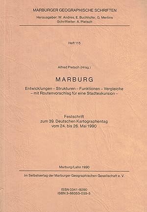 Bild des Verkufers fr Marburg: Entwicklungen - Strukturen - Funktionen - Vergleiche. Mit Routenvorschlag fr eine Stadtexkursion zum Verkauf von Paderbuch e.Kfm. Inh. Ralf R. Eichmann