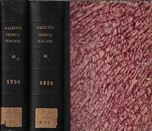 Gazzetta chimica italiana Vol. 89 Parte I, II 1959