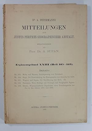 Imagen del vendedor de Wissenschaftliche Ergebnisse einer Forschungsreise zur See, ausgefhrt in den Jahren 1891 und 1892. (Ergnzungsheft No. 109 zu "Petermanns Mitteilungen"). a la venta por Brbel Hoffmann