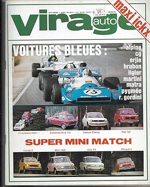 VIRAGE Auto nº- 4 Avril 1972 Voitures Bleues Frances