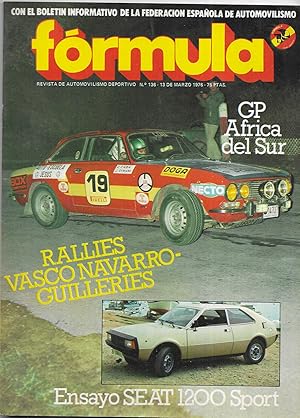 FORMULA nº136 Revista de Automovilismo Deportivo. 1976