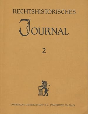 Seller image for Rechtshistorisches Journal. Band 2. for sale by Fundus-Online GbR Borkert Schwarz Zerfa
