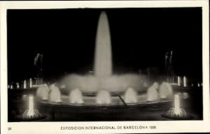 Ansichtskarte / Postkarte Exposicion Internacional de Barcelona 1929, Fuente Magica