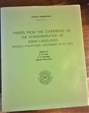 Seller image for Papers from the Conference on the Standardisation of Asian Languages, Manila, Philippines, December 16-21 1974 for sale by Boobooks