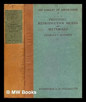 Bild des Verkufers fr Printing: reproductive means and materials / by Charles C. Knights zum Verkauf von MW Books