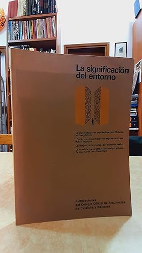 Image du vendeur pour LA SIGNIFICACIN DEL ENTORNO. mis en vente par LLIBRERIA KEPOS-CANUDA