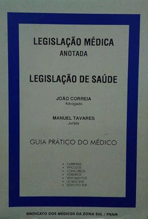 Image du vendeur pour LEGISLAO MDICA (ANOTADA). mis en vente par Livraria Castro e Silva