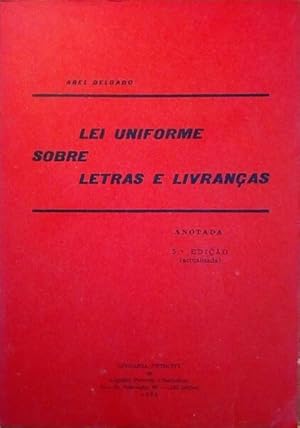 Bild des Verkufers fr LEI UNIFORME SOBRE LETRAS E LIVRANAS. zum Verkauf von Livraria Castro e Silva