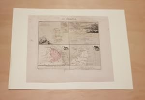 Carte des colonies françaises : ST PIERRE ET MIQUELON , ÎLES MARQUISES , GUYANE , ÎLES SAINTE MAR...