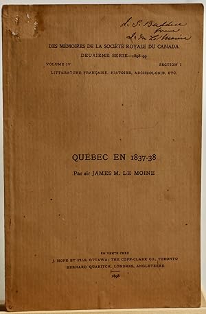 Québec en 1837-38