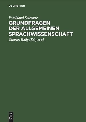 Bild des Verkufers fr Grundfragen der allgemeinen Sprachwissenschaft zum Verkauf von BuchWeltWeit Ludwig Meier e.K.