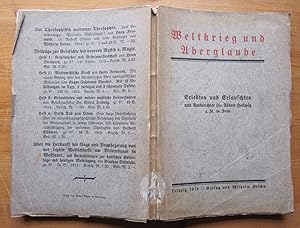 Bild des Verkufers fr Weltkrieg und Aberglaube. zum Verkauf von Antiquariat Roland Ggler
